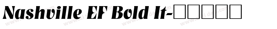 Nashville EF Bold It字体转换